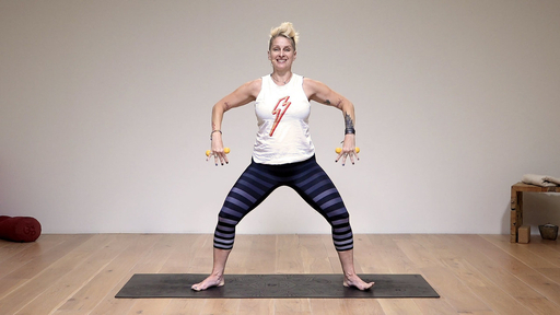 Video thumbnail for: Yoga with weights for shoulder health