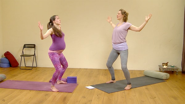 Video thumbnail for: Pregnancy yoga: Making space for baby (All trimesters)