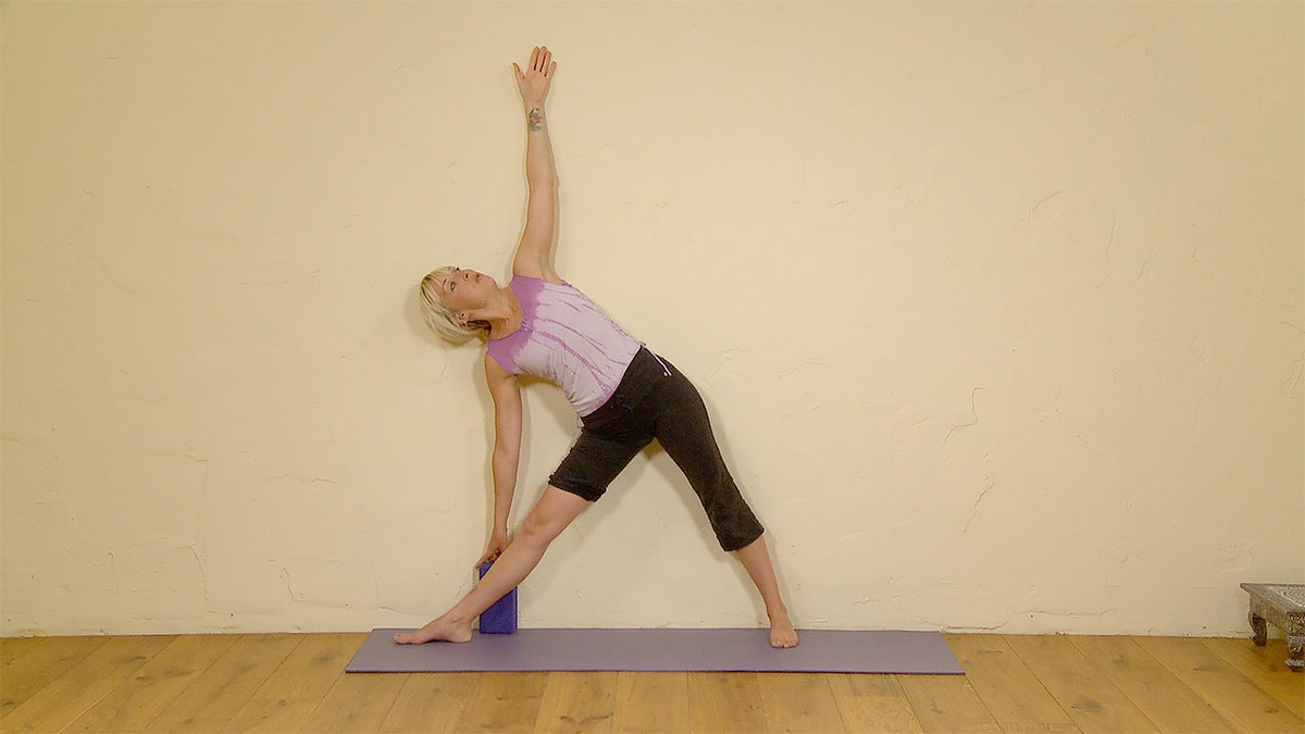 Yoga Pose : Parivrtta Trikonasana Or Revolved Triangle Pose | Yoga poses, Triangle  pose, Poses