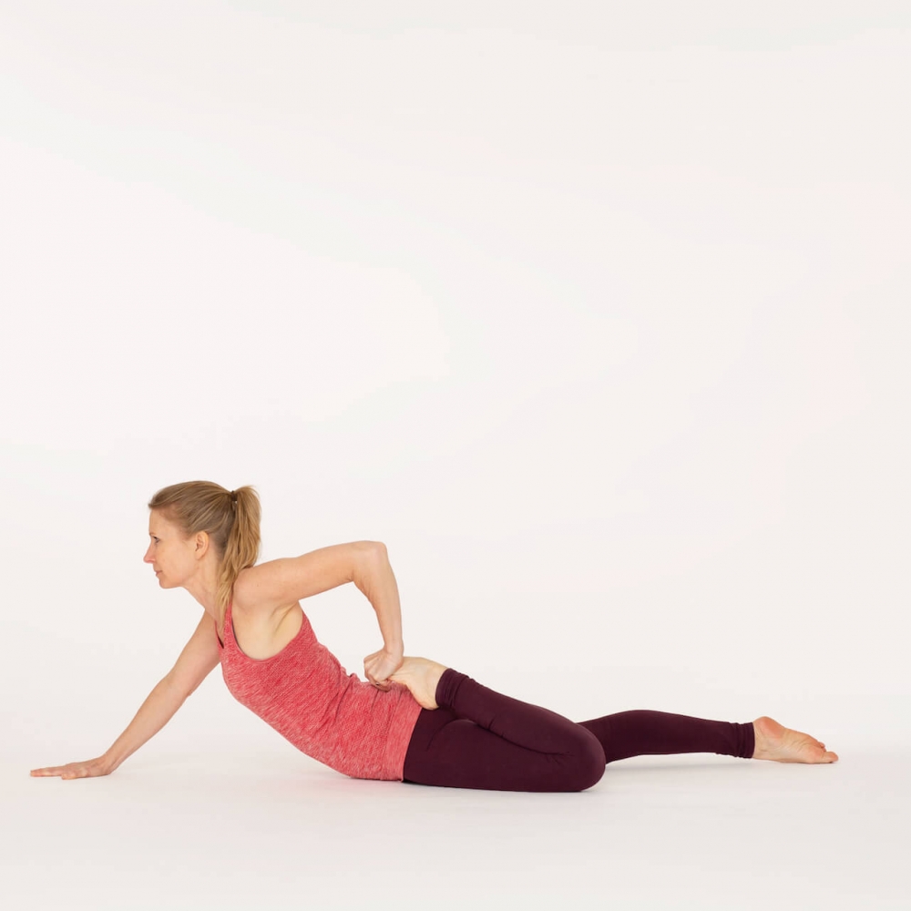 Half Frog Pose-Ardha Bhekasana Ekhart Yoga Half Frog Pose-Ardha Bhekasana Ekhart Yoga