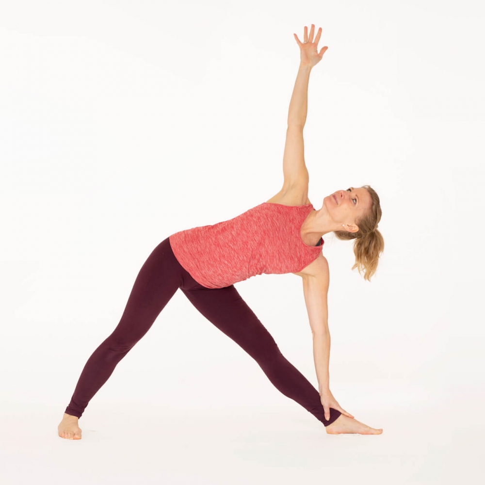 Extended Triangle Pose-Utthita Trikonasana-Ekhart Yoga | Ekhart Yoga
